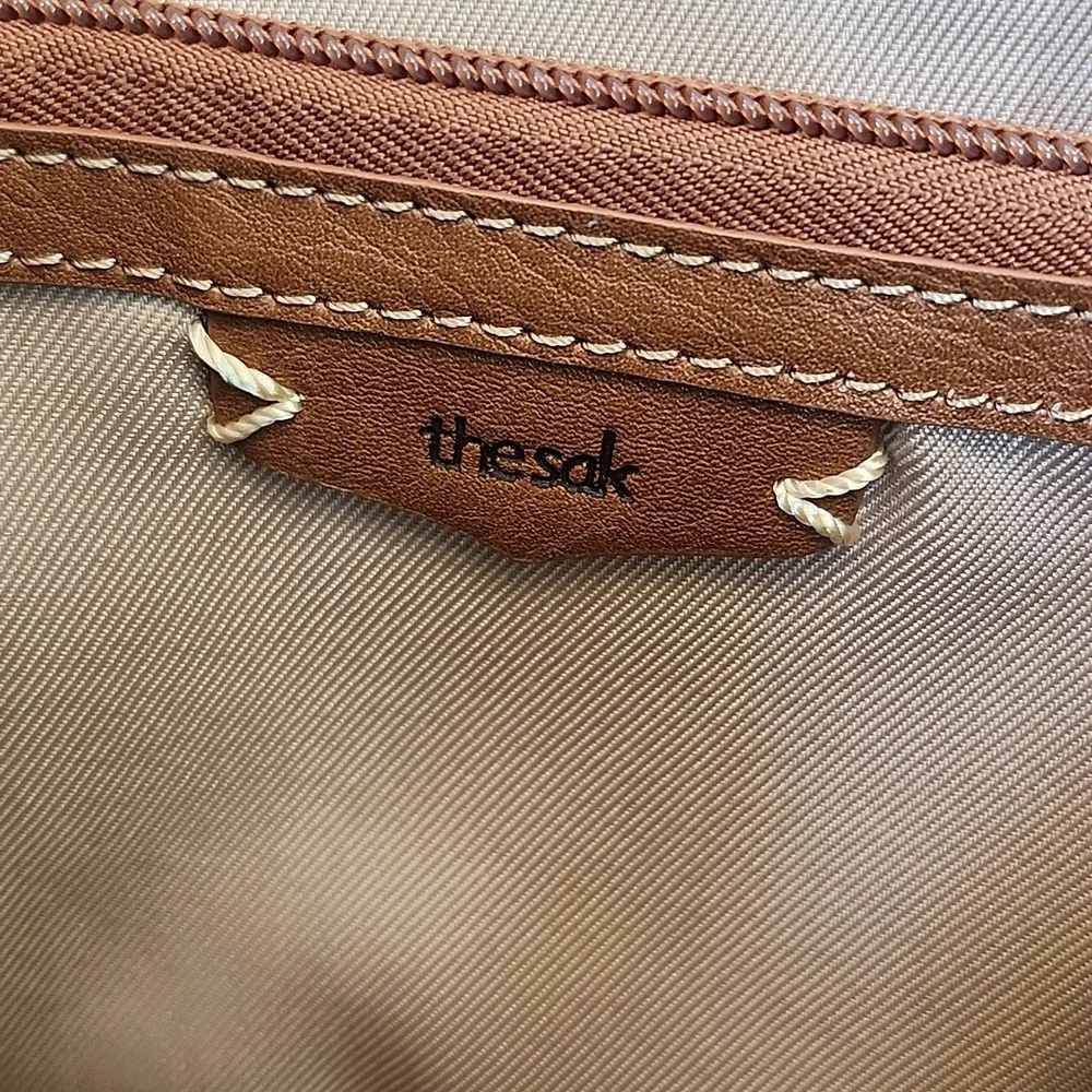 The Sak Grey Leather Hobo Bag with Tassel